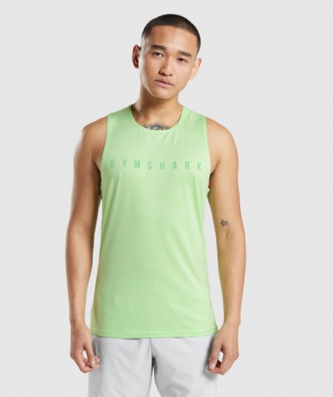 Men's Gymshark Sport Stripe Tanks Mint | CA D8051A